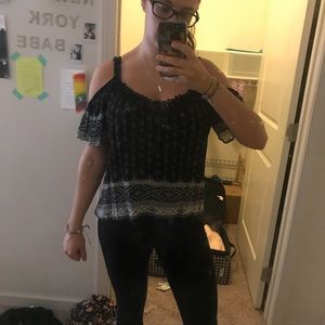 Aztec patterned shirt